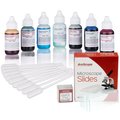 Amscope Vital Stain Kit for Living Cells – Microscope Slide Stains, Pipettes & 72 Slides SK6-72P100S22-PP10
